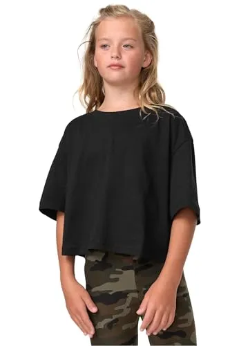 Urban Classics Kinder T-Shirt Girls Short Kimono Tee, Oversized Crop T-Shirt für Mädchen, erhältlich, Größen 110/116-158/164