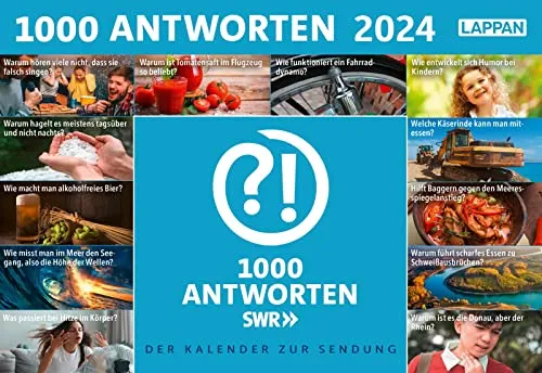 Antworten – Tageskalender 2024: Tischkalender zum Aufstellen | Hätten Sie's gewusst? Jeden Tag ein bisschen schlauer! 1000