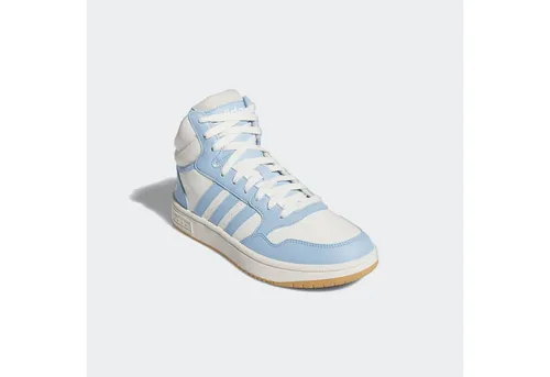 adidas Damen Hoops 3.0 Mid Classic Shoes - Cloud White, 38 2/3 EU - Damen-Sneaker mit schnürbarem Synthetikleder-Obermaterial und angenehmer Dämpfung für optimalen Tragekomfort.