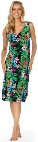 Damen Strandkleid ASCAFA Florallook in Grün Gr. 36 von Ascafa