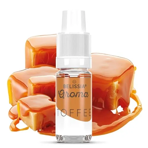Belissia Lebensmittelaroma - Toffee - Hochdosiertes Lebensmittel Aroma 10ml. Zur Verwendung in Lebensmitteln & Getränken für Vernebler, Nebelmaschinen, Diffuser uvm