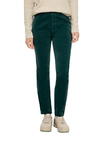 s.Oliver Damen Hose lang, Slim Fit Blue Green 34 in grün von s.Oliver