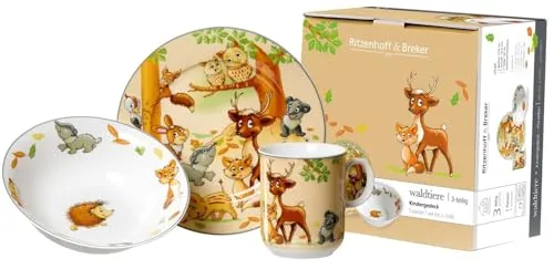 Ritzenhoff & Breker Kindergeschirr-Set Waldtiere (3-tlg) von Ritzenhoff & Breker