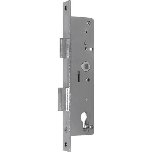 Portalschloss DIN 92, DM 40 mm, Nuss 8 mm, Stulp 240x16x2,5 mm verzinkt