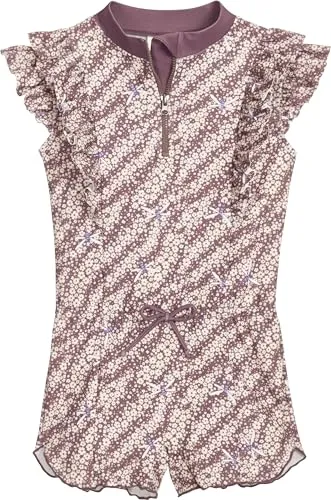 Playshoes Mädchen Schwimmanzug Blümchen Lila 86-92 von PLAYSHOES