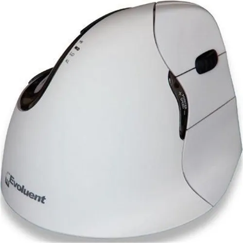 EVOLUENT VM4RB - VerticalMouse 4 Right Bluetooth für Rechtshänder - Ergonomische Bluetooth-Maus für Rechtshänder mit vertikaler Bediener-Oberfläche, die Karpaltunnelsyndrom vorbeugt und höchsten Komfort bietet.
