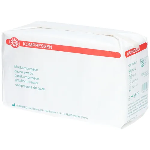NOBA Mullkompressen unsteril 8- lagig 100 Stück 10 x 20 cm