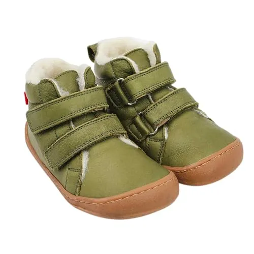 Pololo Kinderschuhe, Unisex Barfuß Winterstiefel mit Bio Wolle