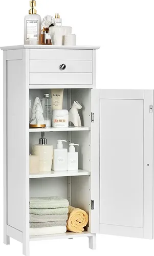 COSTWAY Badezimmerschrank weiß