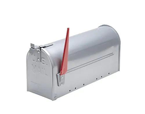 Burg-Wächter U.S. Mailbox 892 ALU - Amerikanischer Briefkasten aus Aluminium, schwenkbare rote Fahne und hohes Fassungsvermögen für viel Post