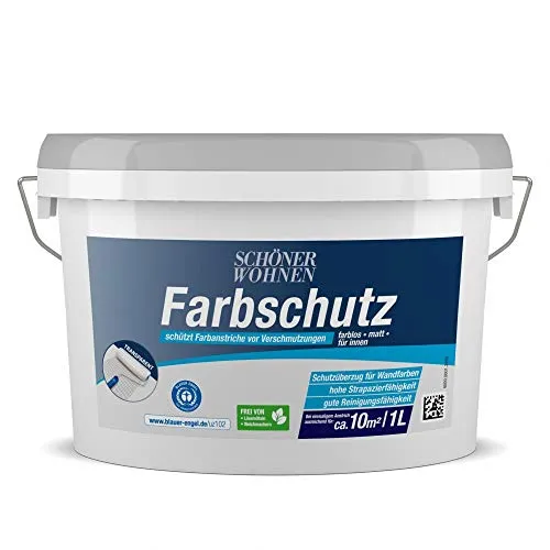 Farbschutz transparent matt 1 l von Schöner Wohnen - Farben, schützt Ihre Wände vor Schmutz und sorgt für eine langlebige, matte Oberfläche.