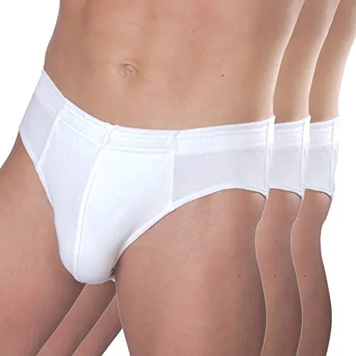 HERMKO 3300 3er Pack Herren Slip aus 100% Bio-Baumwolle, Größe:D 4 = EU S, Farbe:weiß