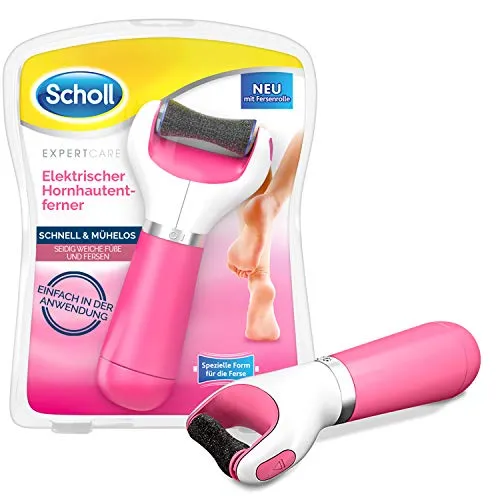 SCHOLL EXPERTCARE elektrischer Hornhautentferner - Express Pedi für seidig weiche Füße, spezielle Rolle für die Ferse und benutzerfreundliche Anwendung