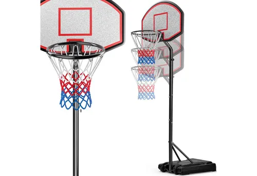 Deuba® Basketballkorb höhenverstellbar 205-305cm - Spielzeuge: Ideal für Kinder und Erwachsene, dreifach höhenverstellbar und mobil, perfekt für Basketball-Spaß drinnen und draußen.