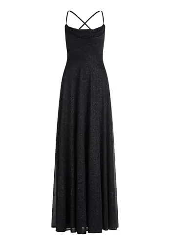 Suddenly Princess Damen Kleid von Vera Mont - Elegantes Kleid mit Glitzerdetails für festliche Anlässe. Fließender Maxischnitt und modischer Wasserfall-Ausschnitt sorgen für eine feminine Silhouette. Verstellbare Träger und hochwertige Materialien garantieren einen perfekten Sitz.