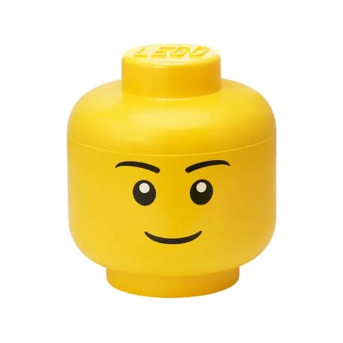 LEGO Iconic Storage Head in gelb von Room Copenhagen