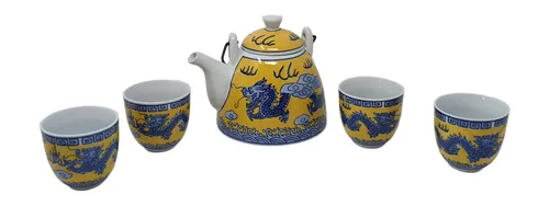 Tee Set Teekanne Teeservice Teekessel Stövchen Tasse Becher Japan Gußeisen Asia