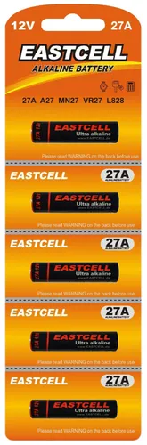 ☀️☀️☀️☀️☀️ 5 x 27A 12V MN27, A27, V27GA, L828, GP27A( 1 Cards a 5 Batterien)EAST