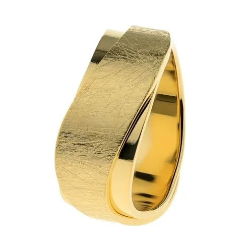 Ernstes Design Ring R789 Edelstahl vergoldet 10 mm von Ernstes Design