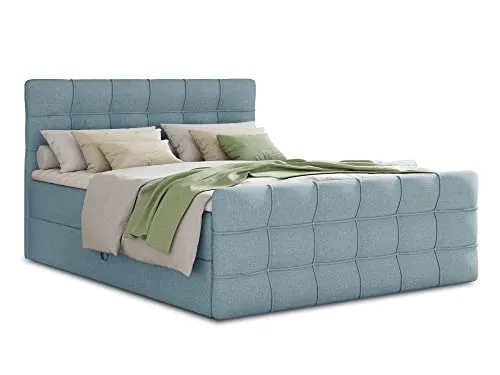 Boxspringbett Best Lux mit Fußteil und Topper - 160x200 cm - Betten: Boxspringbett mit zwei praktischen Bettkästen und luxuriöser Bonell-Matratze für optimalen Schlafkomfort. Inklusive hochelastischem Topper für zusätzlichen Komfort.