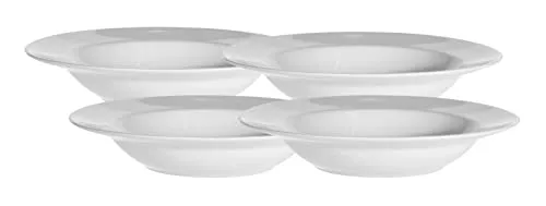 Möbel Jack Suppenteller - Weiß - Porzellan - Ø 20,5 cm - 4er Set
