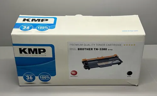 KMP B-T46 Toner für Brother TN-3380 schwarz - Tonerkassette für Brother Drucker, recycelt und umweltschonend, bietet XL Druckleistung von bis zu 8500 Seiten, ideal für hohe Druckvolumen.