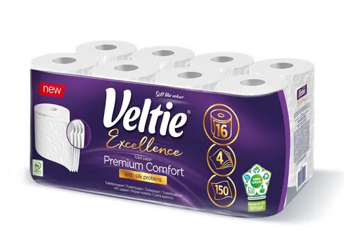 Centi Toilettenpapier Toilettenpapier 16er Pack – 4-lagig – (Spar-Set), 150 Blatt – Weiß