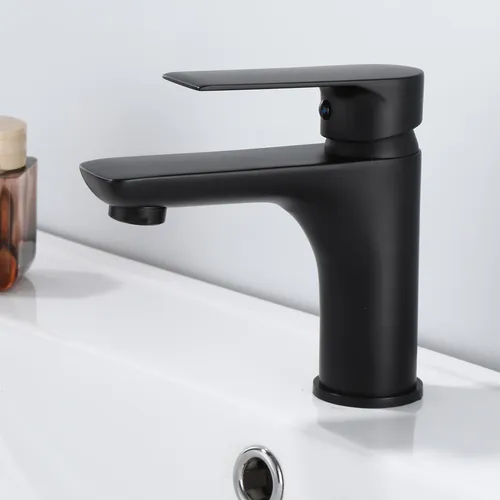 ZXC Hochdruck Waschtischarmatur, moderne Badarmatur für Waschbecken in Schwarz