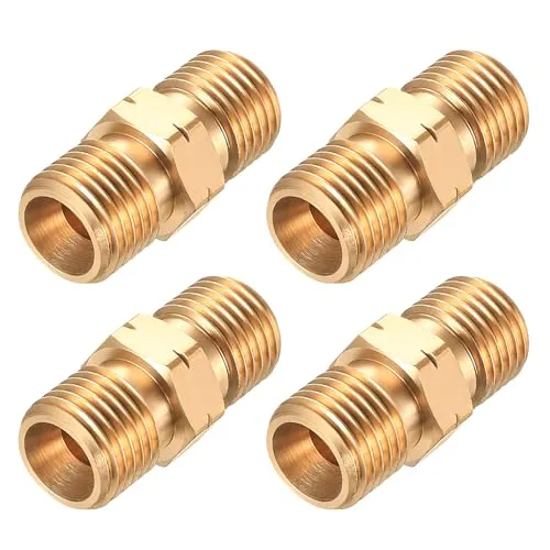 Stück Gasschlauch Verbinder Doppelnippel 1/4'' lks Außengewinde Messing Gasschlauch Schnellkupplung Gas Schnellkupplung Adapter, Gas Schlauch Verbinder 1/4