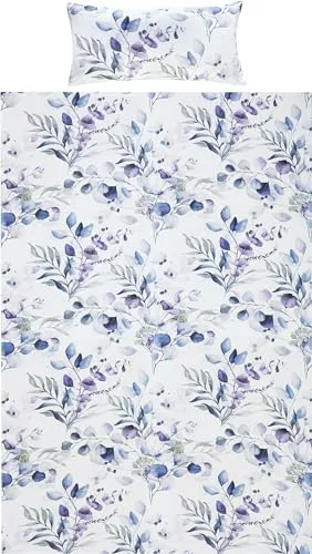 REDBEST Bettwäsche Set, Jersey, 2-teilig mit Blumen Design - Bettwäsche-Sets aus hochwertigem Single-Jersey. Ultraweich und atmungsaktiv, sorgt sie für ein angenehmes Schlafklima. Pflegeleicht, bügelfrei und mit praktischem Reißverschluss.