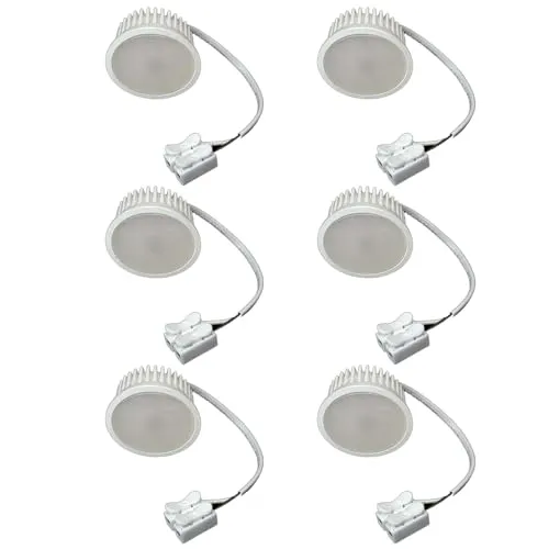 LED Modul für einbauleuchten MR16 50mm Warmweiß 3000K Satiniert 120° Raumlicht 400 Lumen 5W = 40W - geringe Einbautiefe 6336 (6, warmweiß dimmbar)