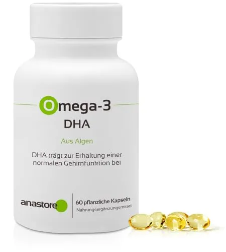 OMEGA 3 - DHA * 650 mg / 60 Kapseln * Gehirn, Sehvermögen