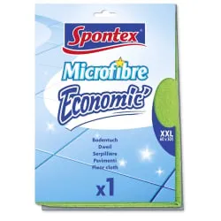 Spontex Microfibre Economic Bodentuch XXL 19141025 - Reinigungstücher: XXL Format 60x50 cm, super saugstark und ideal für alle glatten Oberflächen, effektiv auch ohne chemische Zusatzmittel