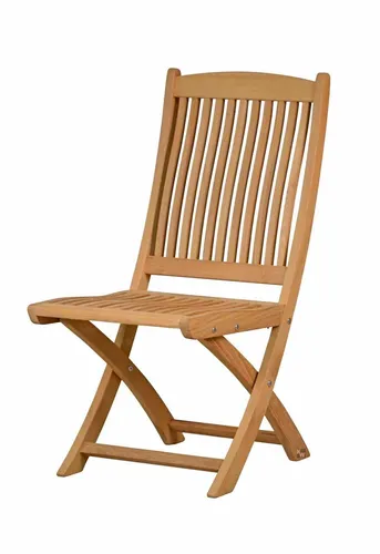 Teak Klappstuhl Portofino - Robuster Faltstuhl für Garten und Balkon - Klassischer Klappstuhl aus massivem Teakholz, wetterresistent und pflegeleicht, ideal für den Außenbereich. Breite: 47 cm, Höhe: 94 cm, komplett montiert geliefert.
