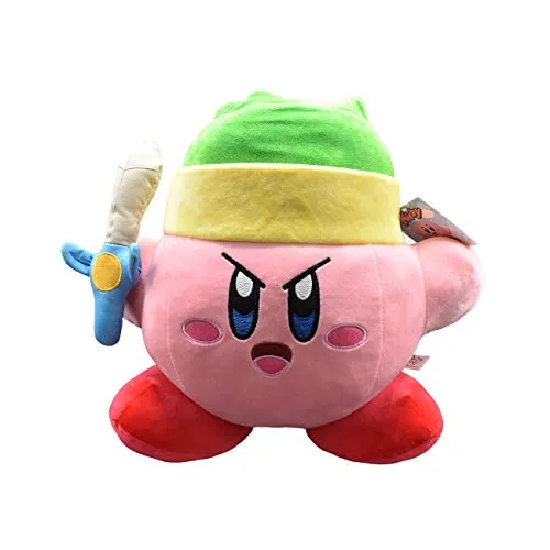 Nintendo Kirby Link MegaPlüsch - Games, original Kirby Lizenzartikel mit 40 cm Mega Plüsch für Sammler und Kuschelfans, ideal als Geschenk oder zum Spielen.
