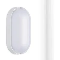 Produktbild Oktaplex LED Ovalleuchte mit Durchgangsverdrahtung Base 9W 800lm IP65 Neutralweiß Kellerlampe Weiß