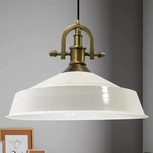 bamyum Asletl-Marine Hängelampe Ø41 cm - Industrielle Vintage Pendelleuchte aus Metall, höhenverstellbar und ideal für Küche und Esszimmer, verleiht Ihrem Raum einen modernen, eleganten Look.