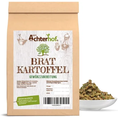 Bratkartoffel Gewürzzubereitung 250g | Gewürzmischung für leckere Bratkartoffeln | mit Röstzwiebeln, Zwiebeln, Pfeffer, Kümmel und Petersilie | ohne Geschmacksverstärker | vom Achterhof
