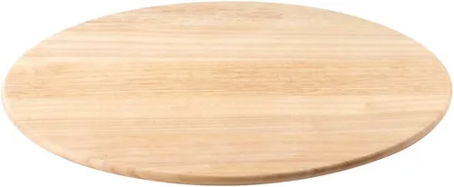 Continenta Servierbrett aus Gummibaumholz - Elegante Drehplatte aus robustem Holzwerkstoff mit Metall-Kugellager, perfekt zum stilvollen Servieren von Käse, Wurst und Kuchen.