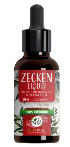 Nature Animal® ZECKENSCHUTZ Liquid für Hunde + Katzen mit Sofortwirkung – ZECKEN Abwehr für Ihr Haustier – natürliche Behandlung hochwirksam