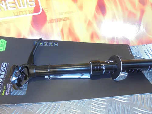 CONTEC Variosattelstütze Brut Vario - Hochwertige Aluminium Sattelstütze mit 400mm Länge, stufenloser Höhenverstellung und 15mm Offset, ideal für Fahrergewicht von 50-120kg – perfekter Komfort für jedes Bike!