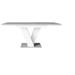 Altdecor Esstisch Hellgrau - Modernes Design mit Ausziehfunktion - Stilvoller Esstisch aus Holzwerkstoff mit spektakulärem Untergestell. Ideal für Familie und Freunde, erweiterbar von 120 cm auf 160 cm. Perfekt für gesellige Abende im Esszimmer.