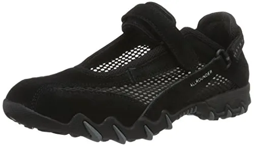 Allrounder Niro - Schwarz Synthetik Größe 37 - Slipper & Loafer mit einzigartigem Laufkomfort, innovativem Shockabsorber und individuell einstellbarem Klettverschluss für perfekten Halt.