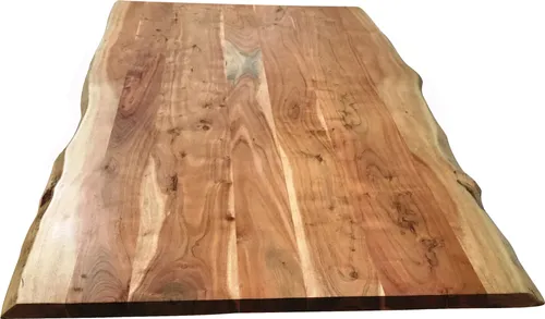 TPFLiving Tisch 160x85 cm aus Akazie mit antiksilbernem Gestell - Einzigartiger Baumkantentisch aus massivem Akazienholz mit 36 mm starker Platte. Das moderne Metallgestell in antiksilber sorgt für einen stilvollen Industrial Look. Ideal für gesellige Runden mit Familie und Freunden.