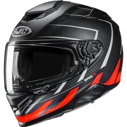 HJC RPHA 71 Carbon Cano Helm, schwarz-orange, Größe M - Motorradhelm mit verbesserter Stoßfestigkeit durch Carbonfasern, integrierter Sonnenblende und sicherem Push & Release System für optimalen Komfort und Sicherheit.