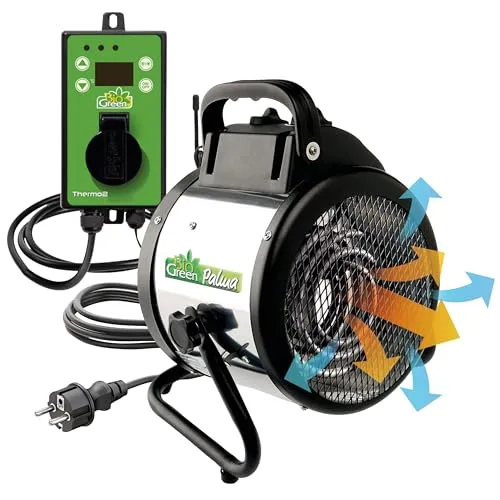 BioGreen Elektro-Gewächshausheizung Palma mit digitalem Thermostat