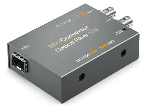 Blackmagic Design MiniConverter Optical Fiber 12G - Converter für SDI- und optische Signale mit multiratefähigen 12G-SDI-Anschlüssen; ideal für professionelle Videoübertragungen bis zu 2160p/60.