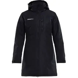 Craft Parka W Damen - Funktionsjacke für jedes Wetter - Wasserabweisende Funktionsjacke mit 2-Wege-Reißverschluss, abnehmbarer Kapuze und sechs praktischen Taschen für optimale Funktionalität.