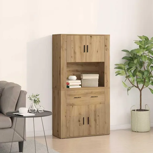 vidaXL Highboard Artisan Eiche 80x33x150 cm von vidaXL