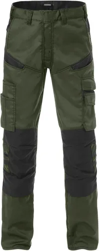 Fristads Fusion Hose 2555 STFP 129482 ArmyGrün/Schwarz - Arbeitshosen mit EN 14404 Zulassung, ausgestattet mit CORDURA-verstärkten Kniepolstern für extra Schutz und mechanischer Stretchqualität für optimalen Tragekomfort.